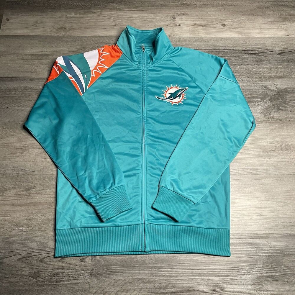 G-III Interception Miami Dolphins Authentic NFL Team Apparel jacket US M